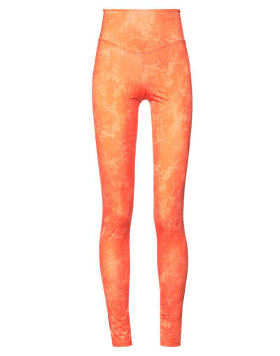 Dependance Washed-effect Leggings In Orange