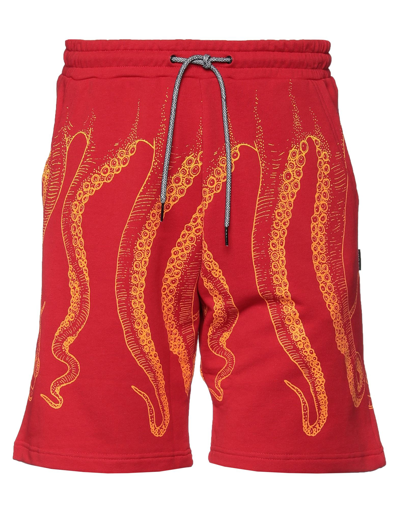 Octopus Man Shorts & Bermuda Shorts Red Size M Cotton