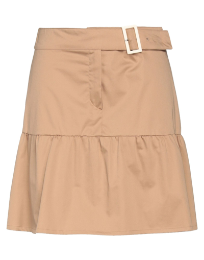 Pennyblack Mini Skirts In Camel