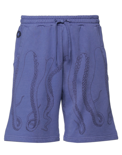 Octopus Man Shorts & Bermuda Shorts Purple Size L Cotton