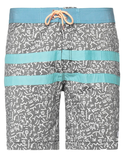 Globe Man Shorts & Bermuda Shorts Steel Grey Size 38 Cotton, Polyester