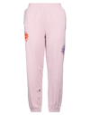 Mcq By Alexander Mcqueen Embroidered Cotton Jersey Sweatpants In Розовый