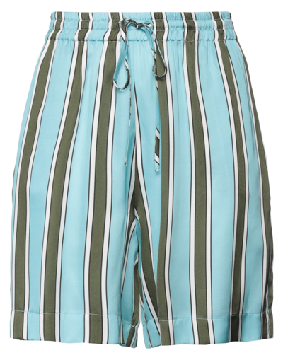Semicouture Woman Shorts & Bermuda Shorts Sky Blue Size 2 Viscose