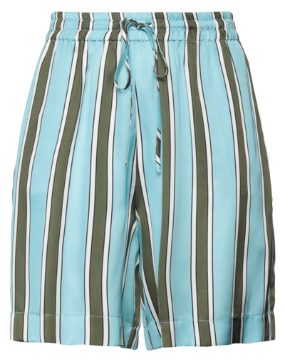 Semicouture Woman Shorts & Bermuda Shorts Sky Blue Size 2 Viscose In Blue