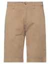 Officina 36 Man Shorts & Bermuda Shorts Camel Size 28 Cotton, Elastane In Beige
