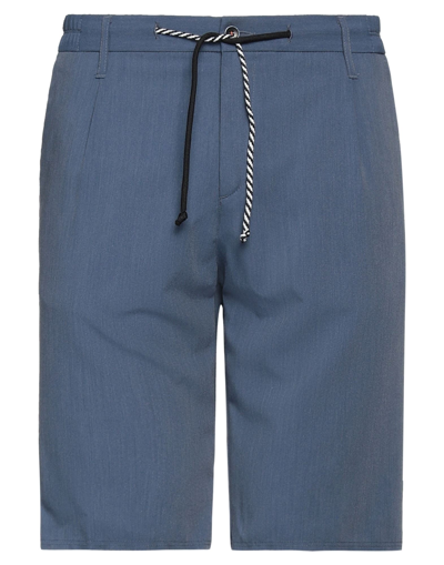 Daniele Alessandrini Homme Man Shorts & Bermuda Shorts Blue Size 32 Polyester, Viscose, Elastane