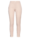 People (+)  Woman Pants Beige Size 4 Cotton, Elastane