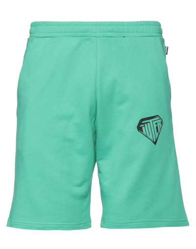Iuter Man Shorts & Bermuda Shorts Emerald Green Size Xs Cotton