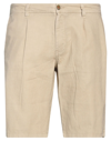 Impure Man Shorts & Bermuda Shorts Beige Size 40 Linen, Cotton