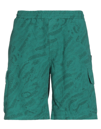 Octopus Man Shorts & Bermuda Shorts Green Size L Cotton In Green