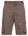 Mauro Grifoni Man Shorts & Bermuda Shorts Brown Size 30 Cotton, Elastane