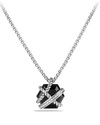 David Yurman Cable Wrap Necklace With Black Onyx And Diamonds, 10mm In Black Onyx