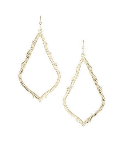 Kendra Scott Sophee Textured Drop Earrings In Gold