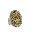 KONSTANTINO SILVER & 18K GOLD FILIGREE TOP OVAL RING,PROD183490111