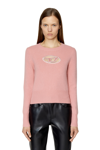 Diesel M-areesa Logo-embroidered Jumper In Pink