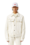 Diesel Regular-fit Coated Trucker Jacket In White