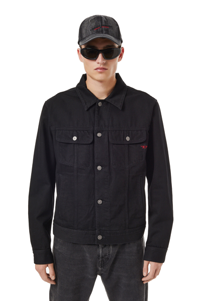Diesel Regular-fit Trucker Jacket In Nero