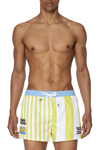 Diesel Swim Shorts With Stripes In Green