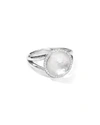 Ippolita Stella Mini Lollipop Ring In Mother-of-pearl Doublet With Diamonds, 0.15 In Silver