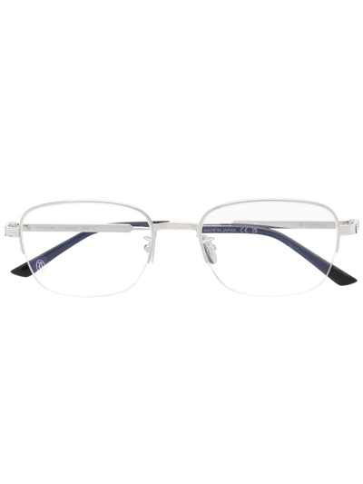 Cartier Square-frame Glasses In Silber
