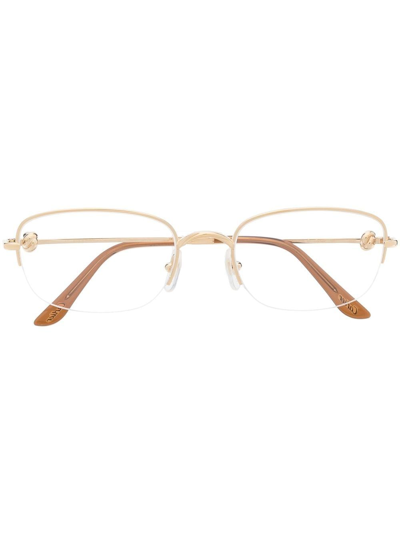 Cartier Round-frame Glasses In Gold