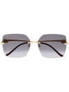 Cartier Gradient-lens Sunglasses In Gold