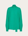 Valentino Georgette Blouse Woman Green 44