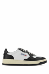 Autry 'medalist' White And Black Low Top Sneakers With Logo Patch In Multi