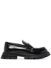ALEXANDER MCQUEEN BRUSHED LEATHER LOAFERS
