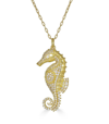 TANYA FARAH White Diamond Seahorse Necklace