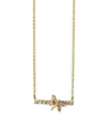 TANYA FARAH Tree of Life Diamond Bar with Dragonfly Necklace