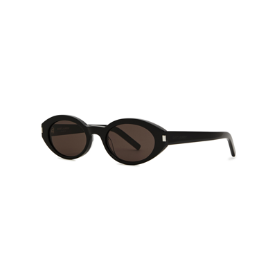 Saint Laurent Eyewear Oval Frame Sunglasses In Black