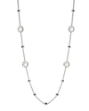 IPPOLITA ROCK CANDY SILVER LOLLIPOP BALL & STONE STATION NECKLACE IN CLEAR QUARTZ, 38",PROD112610032