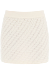 Loulou Studio Alsen Knitted Cashmere Mini Skirt In White