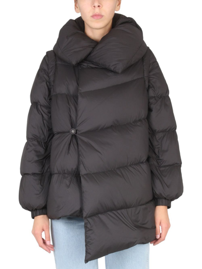 Add Down Jacket With Detachable Sleeves In Black