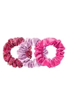 Slip Spring Rose Pure Silk Assorted 3-pack Large Scrunchies In Spring Rose