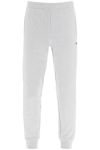 Lacoste Logo-embroidered Tapered Track Pants In Grey
