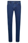 Hugo Boss Regular-fit Jeans In Blue Cashmere-touch Denim In Dark Blue