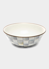 MACKENZIE-CHILDS 13" STERLING CHECK ENAMEL EVERYDAY BOWL