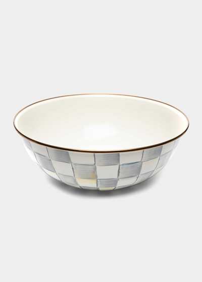 Mackenzie-childs Sterling Check Enamel Everyday Bowl, Large