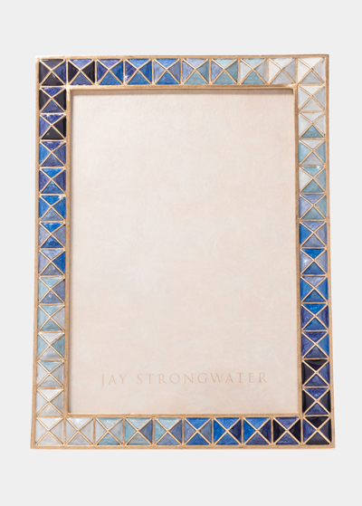 JAY STRONGWATER INDIGO PYRAMID 5" X 7" PICTURE FRAME