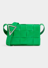 Bottega Veneta Cassette Intrecciato-leather Cross-body Bag In Parakeet
