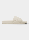 Bottega Veneta The Slider Puffy Pool Sandals In Sea Salt