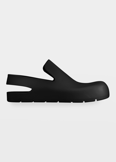 Bottega Veneta Rubber Clog Mules In Black