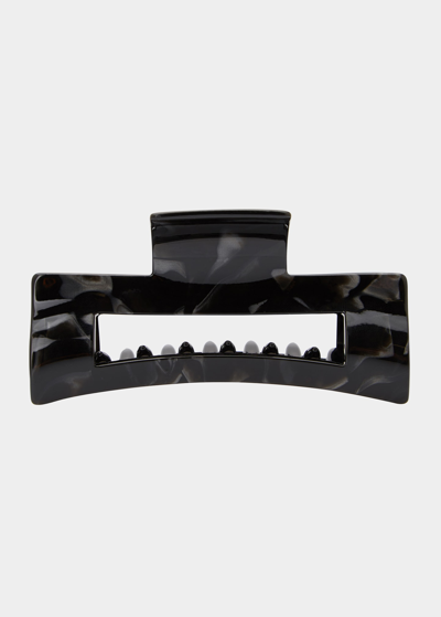 L Erickson Large Cutout Rectangle Jaw Hair Clip In Nacro Black