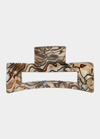 L Erickson Large Cutout Rectangle Jaw Hair Clip In Onyx