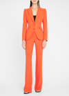 Alexander Mcqueen Classic Single-breasted Suiting Blazer In Dark Sunset