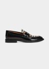 BURBERRY MEN'S VINTAGE CHECK LEATHER PENNY LOAFERS