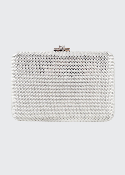 JUDITH LEIBER SLIM SLIDE CRYSTAL EVENING CLUTCH BAG