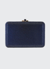 Judith Leiber Slim Slide Crystal Evening Clutch Bag In Navy